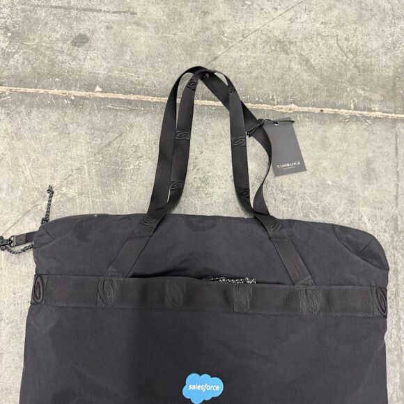 Timbuk2 Packable Tote Travel Shopping Bag Black NWT (18x17”) Company Logo - Picture 8 of 8